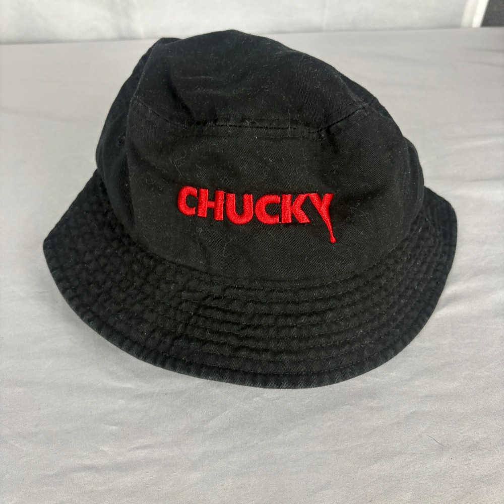 Universal Studios Chucky Bucket Hat Black Horror Movie Child's Play Cotton Hat